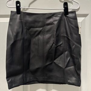 Free People Faux Leather Mini Skirt